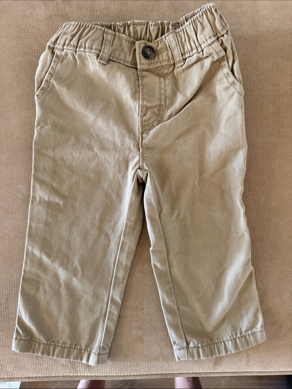 Kids Carter’s Tan Cotton Chino Pants - 12M